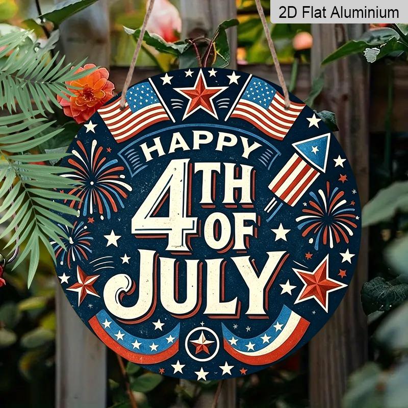 2D Flat Aluminum Wall Hanging In The Style of The 250th Anniversary of The Founding of The United States, Available In Various Sizes and With A