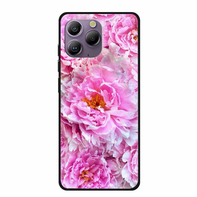 

Soft Space Cover for Blackview A96 Case Flower TPU Cat Silicone Phone Cases for BlackviewA96 Cover Shockproof Lovely Shell Blackview A96
