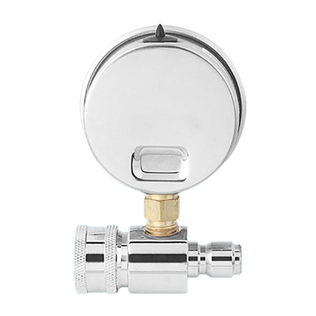 Upgraded Pressure Gauge Kit for Pressure Washer 3/8 Inches Quick Connect Power Washer Gauge Range 0-6000 PSI/0-40MPa