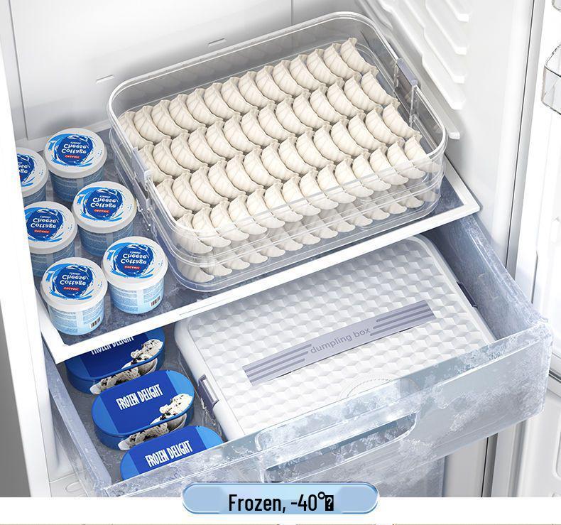 Multi-Layer Food-Grade Dumpling Storage Box for Freezer and Refrigerator