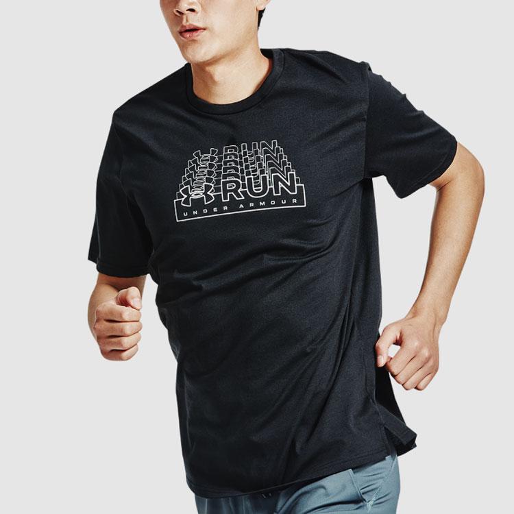 Under Armour Phantom Letter Logo Training T-Shirt Men Tops Black 1362994-001