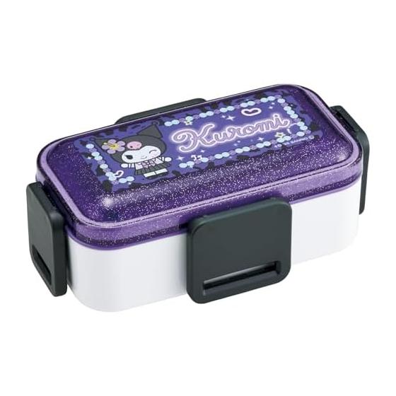 Skater Bento Box, Fluffy Lunch Box, 2 Tiers, 600ml, Dishwasher Safe, Microwave Safe, Made in Japan Sanrio Kuromi School PFLW4-A