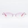 Women's Rimless Diamond Cut Anti-Blue Light Resin Reading Glasses