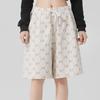 MLB Knitted Breathable Lace-Up All-Over Print Casual Shorts Unisex Shorts 3ASPM0153-50IVS