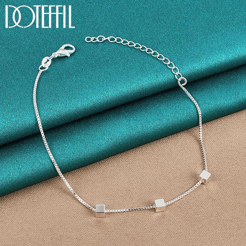 

Браслет-цепочка «Змейка» из стерлингового серебра 925 пробы, свадебные украшения 20cm