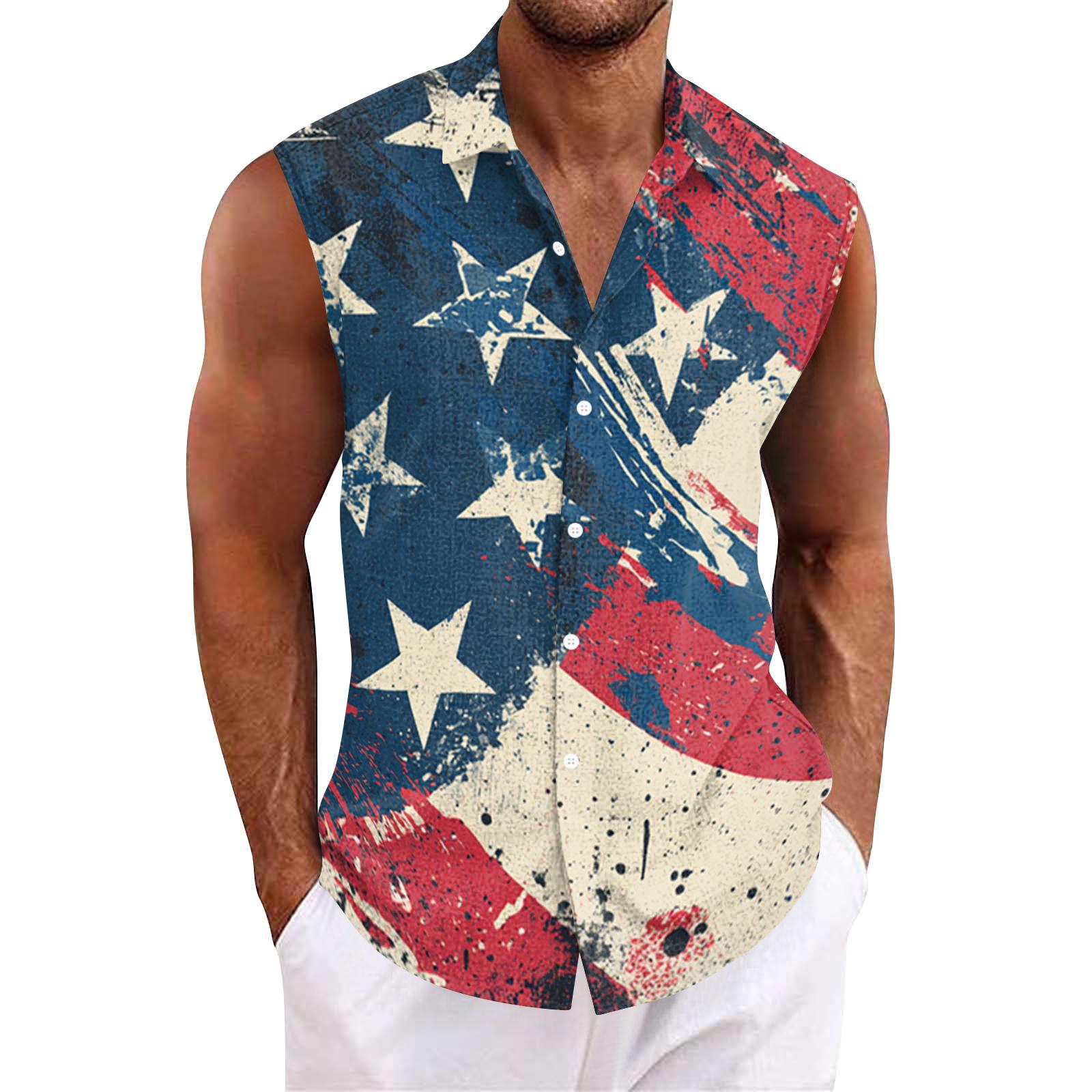 

Men s Hawaiian Lapel Button-down Shirt T-shirt Top XL білий