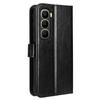 For Infinix Hot 60 5G/Hot 60i 4G Case Crazy Horse Texture PU Leather Phone Wallet Cover with Wrist Strap