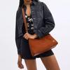 Coach Juliet 30 Zipper Closure Suede Leather Shoulder Bag Large Women Shoulder Bag Brass Polished-Amber CR670-B4BAR