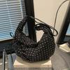Borsa a Spalla da Donna in Tela a Pois di Grande Capacità - 2026 Elegante Borsa a Tracolla Casual per l'Uso Quotidiano