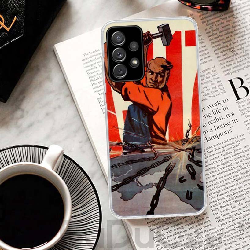 Russian Stalin Ussr Communism Phone Case For Samsung Galaxy A15 A14 A54 A13 A53 A12 A52S A55 A22 A23 A24 A32 A33 A34 A25 A35 A03