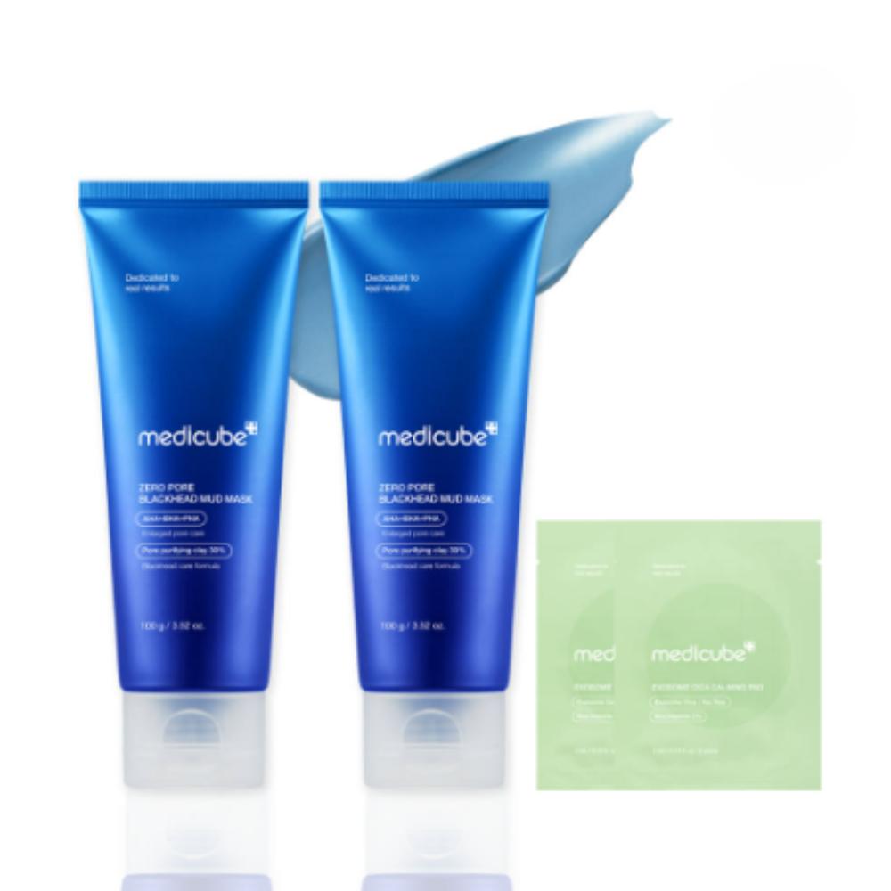 Глиняная маска Medicube Zero Pore Blackhead Mud Pack — Глубоко очищающая глиняная маска для удаления черных точек и контроля кожного сала (100 мл × 2)