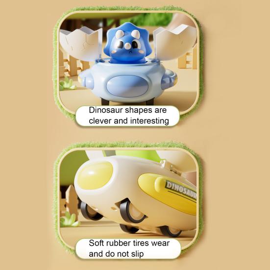 Kinder Dinosaurier Hüpfauto Spielzeug Kollisionsverformung Trägheitsantrieb Dino Ei Fliegende Untertasse Kleinkinder Pädagogisch Verformbares Cartoon Dinosaurier Fahrzeug