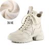 Women's boots 2026 autumn and winter leather thick soled high top shoes Women's winter short boots British style short boots