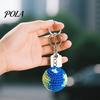 Keychain Pendant Thickened Metal Key Ring, Crochet Earth Shape Bag Pendant, Mini Portable Key Chain for Handbag Backpack Bag Charm