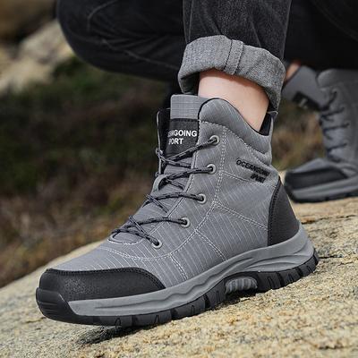 Winter Boots Men Sneakers Plush Fashion High Top Climbing Hunting Shoes Ankle Boots Lace-up Outdoor Hiking Boot Size39-48