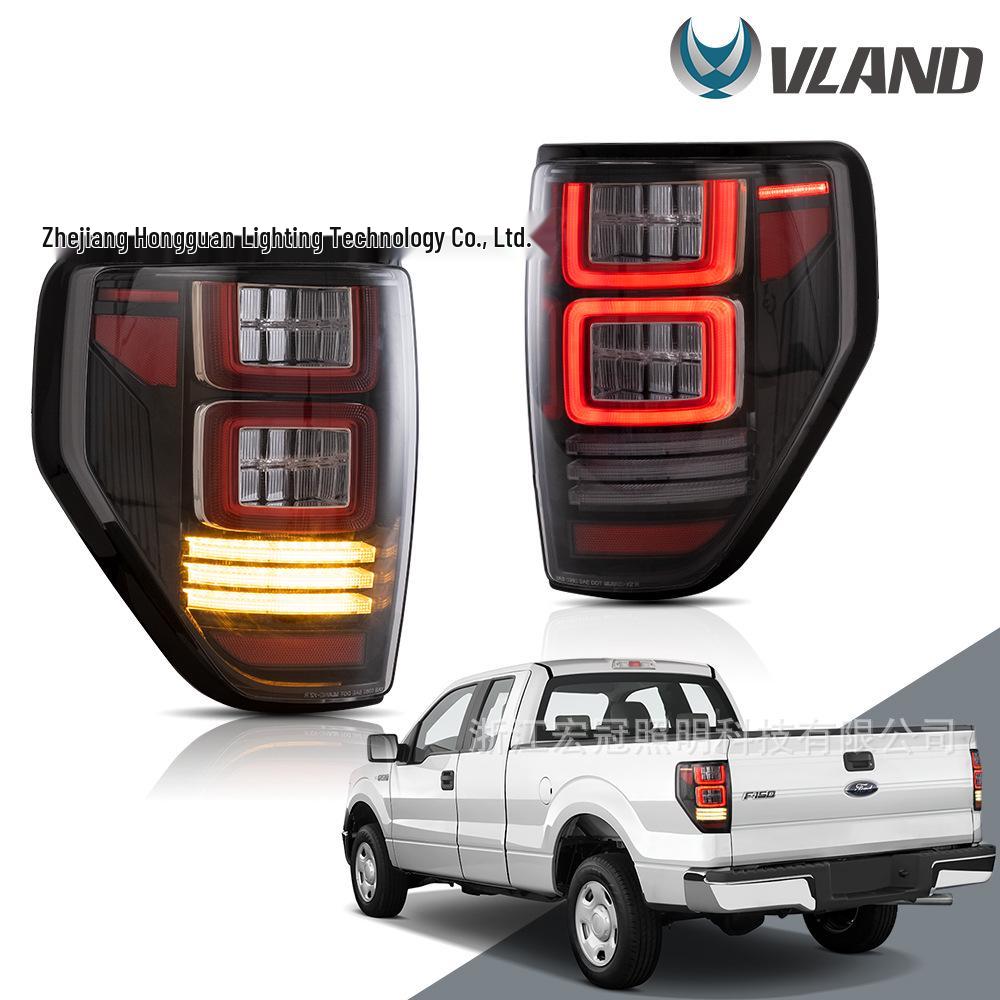 Rear LED Taillights with Sequential Turn Signal for 2009-2014 Ford F150