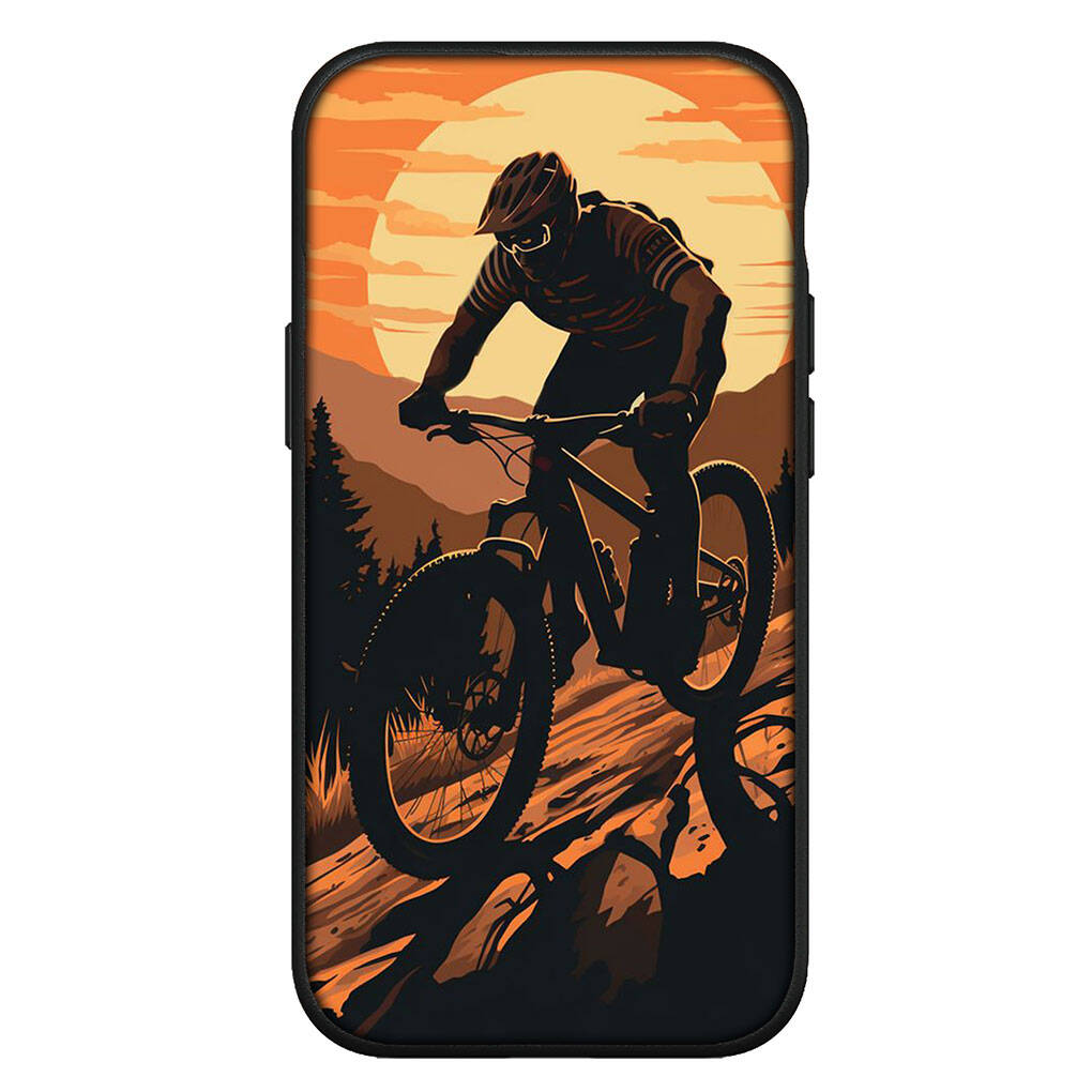 For Samsung Galaxy S25 S24 S23 iPhone 17 16 15 Xiaomi Redmi Note 14 13 12 11 Plus Pro Max XR A37 A57 Phone Case Mountain Bike Cycling Art OPPO Huawei