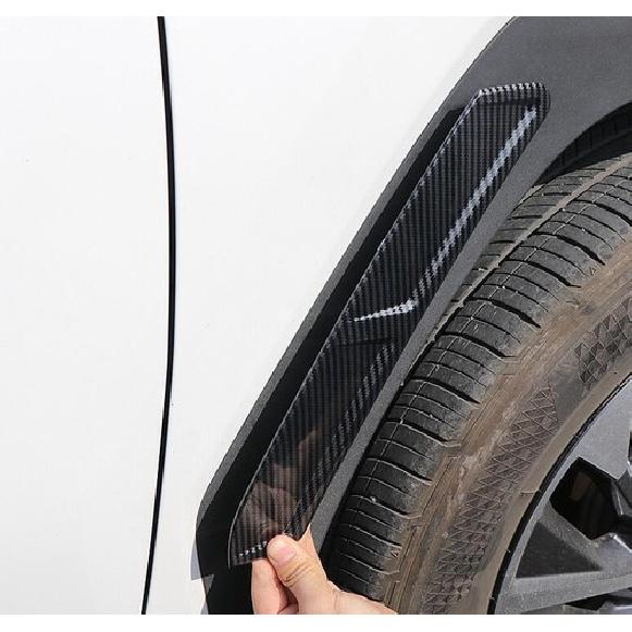 Carbon Fiber Front Fender Wheel Eyebrow Cover Trim For Hyundai Tucson 2022-2024