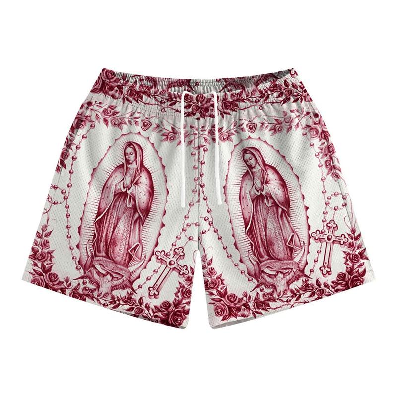 Trend Paisley Graphic Beach Shorts For Men Fashion Summer Streetwear Printed Short Pants Casual Hip HopTrunks