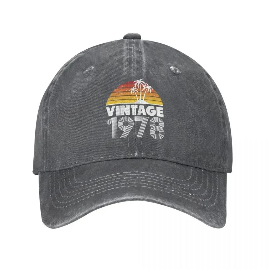 Vintage 1978 Baseball Caps Classic Distressed Denim Washed Sun Cap Men Women Outdoor Activities Hats Cap