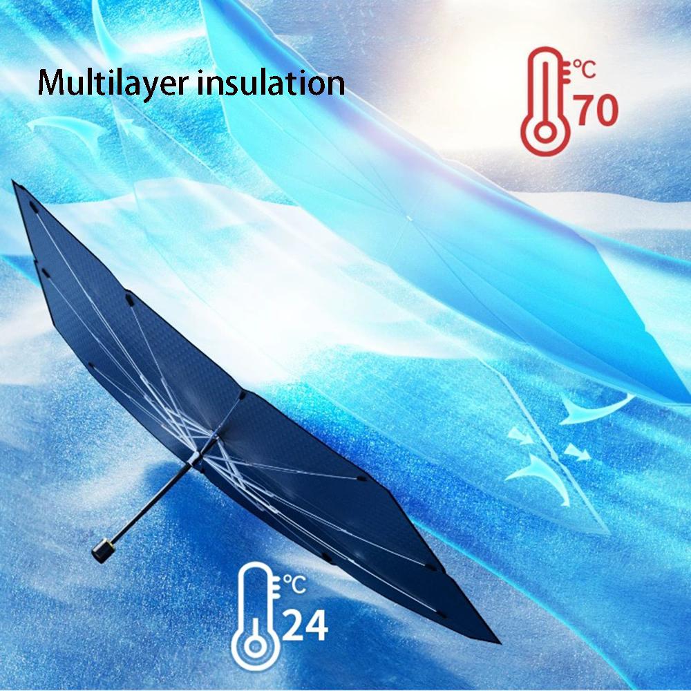 Car Umbrella Windshield Sunshade Foldable Sun Shade Front Window Cover for UV Block Heat Portable Protector ParasolWindshield Sunshades 1