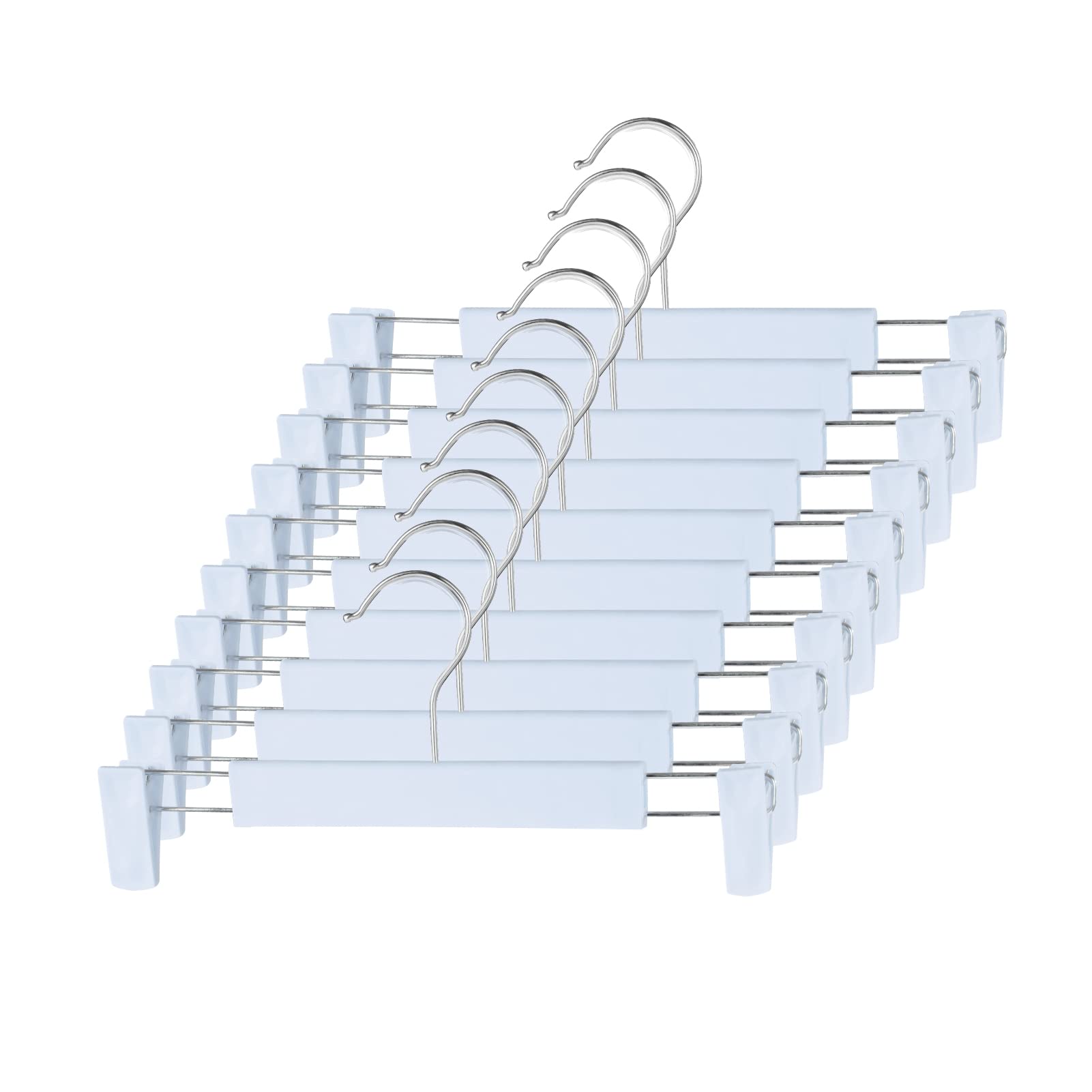 

10 Pack Pants Hangers with Adjustable Non-Slip Clips Anti-Rust Hanging Hook for Trouser,Skirts,Jeans,Clothes Hangers 10PCS синій