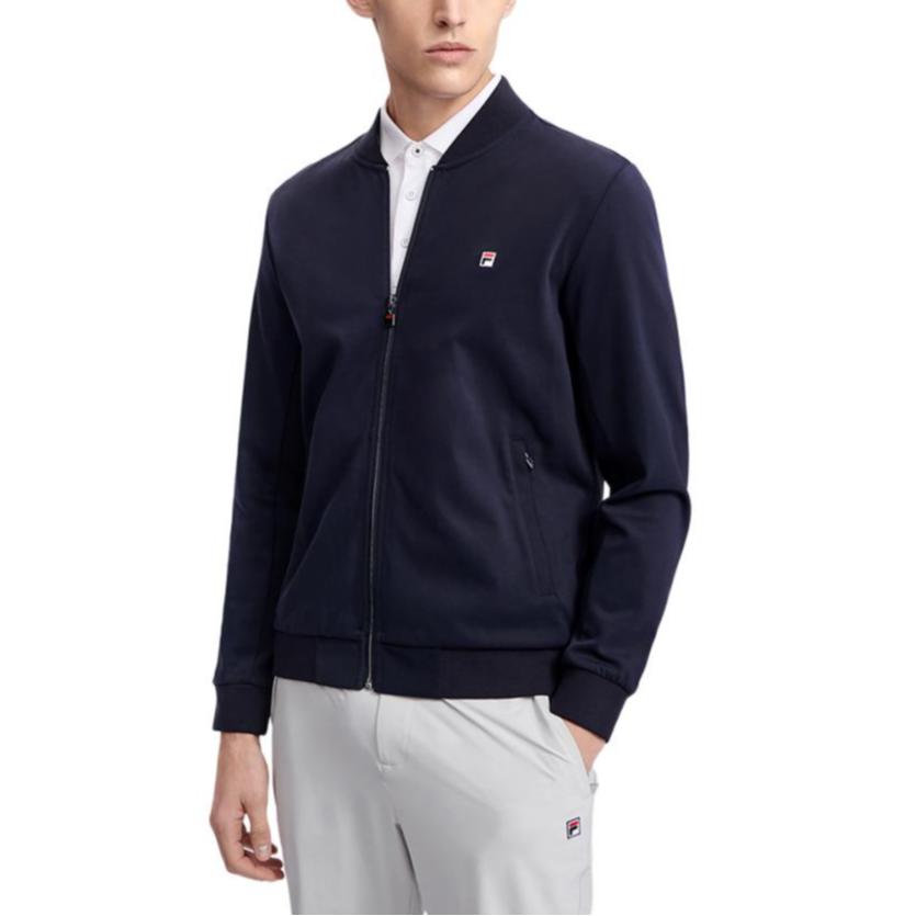 Fila Basic Minimalist Stand Collar Workwear Business Casual Jacket Men Jackets Legendary-Blue F11M321501FNV