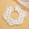 Class A Newborn Baby Saliva Towel Crepe Waterproof Petal Bib Autumn Winter Children Eating Cartoon Cotton Bib