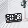 Digital Wall Clock With Temperature And Led Display For Living Room Decor