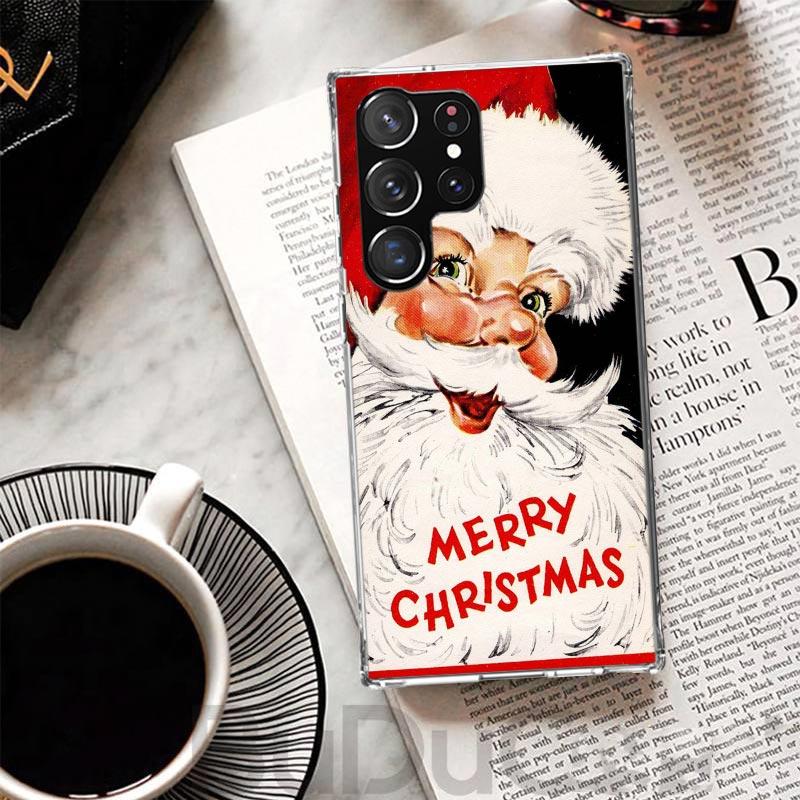 Christmas Santa Claus Present Cover For Samsung Galaxy S23 S22 S24 S25 Ultra Phone Case S21 Plus S20 FE S10 + S25Ultra Print Fun