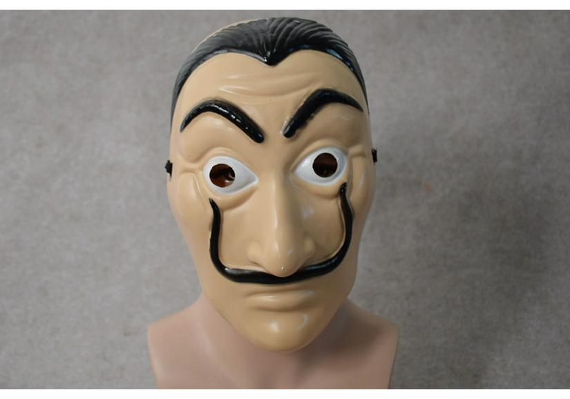 Funny Big Beard Clown Mask - Halloween Horror La Casa De Papel Dali Theater Style