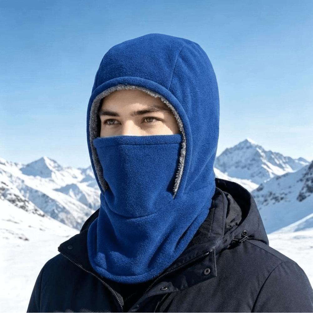 Cold-proof Warm Hood Hat Solid Color Ski Windproof Cap Simple Balaclava Cycling Cap Cold Weather