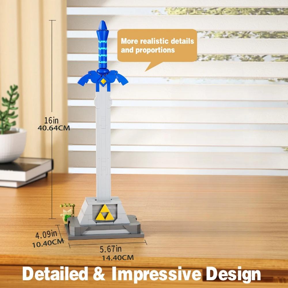 Spada Maestra Set Giocattolo Creativo con Blocchi da Costruzione, Mattoncini da Costruzione per Scrivania, Kit di Assemblaggio(290 PZ)