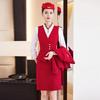 Women's Hotel Service Vest Uniform 3-Piece Set