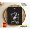 Its All In The Attitude Funny Flamingo T Shirt Tropical Bird Lover Summer Beach Casual Pink Vintage Washed Homme