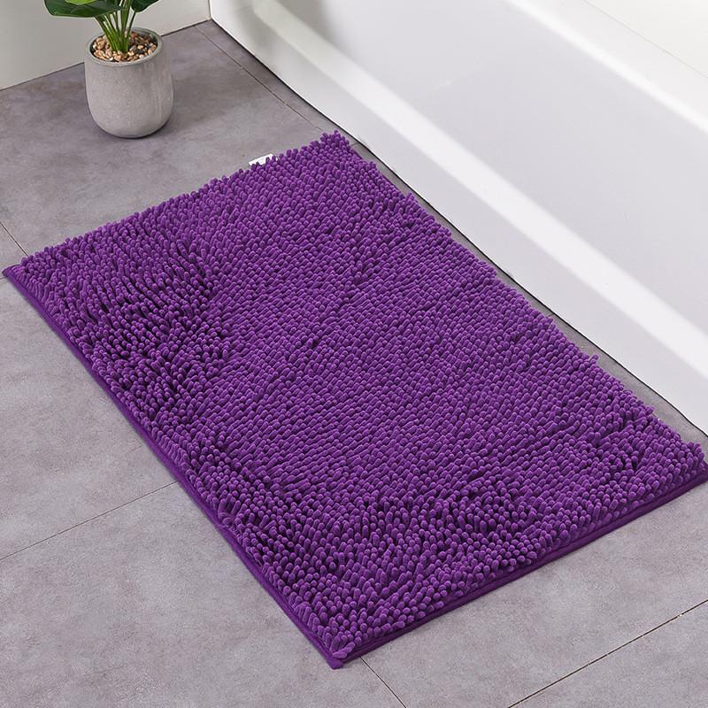 

Bathroom Rug Chenille Mat Dogs Doormats Absorbent Non Slip Bath Shower Mats 40x60cm фиолетовый