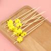 100 Pcs Disposable Bamboo Picks Food Fruit Cocktail Handmade Toothpicks