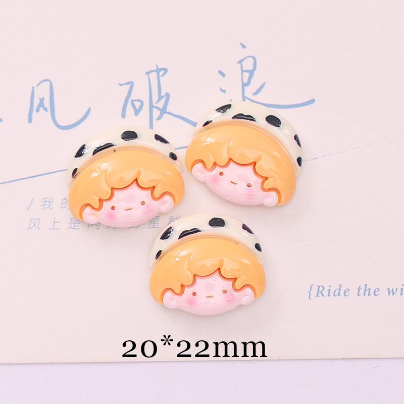 10 Pcs New Mini Cute Cartoon Rabbit, Dairy Farm Series Resin Scrapbook Diy Jewellery Hairpin Accessories Decorate Craft A96