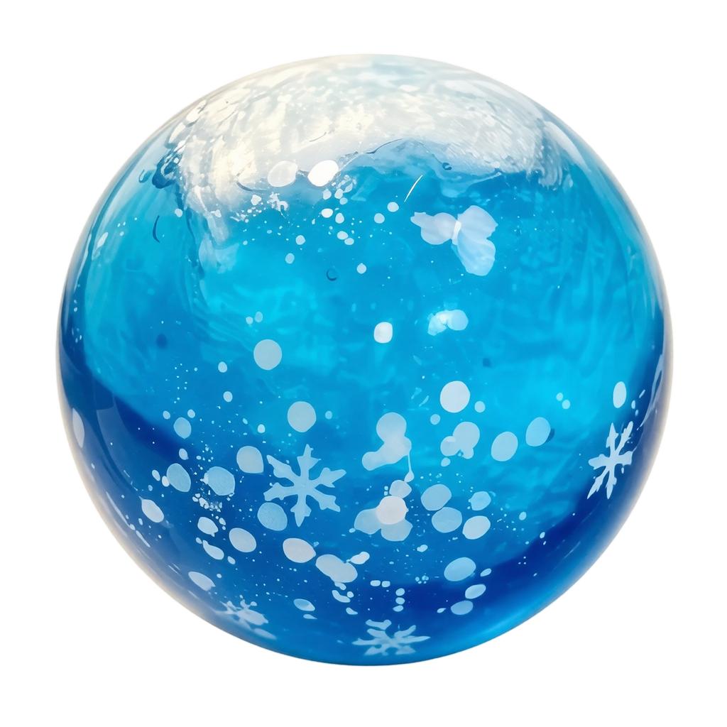 Stress Ball, Clear Sensory Toy with Gold Glitter and Sound for Desk