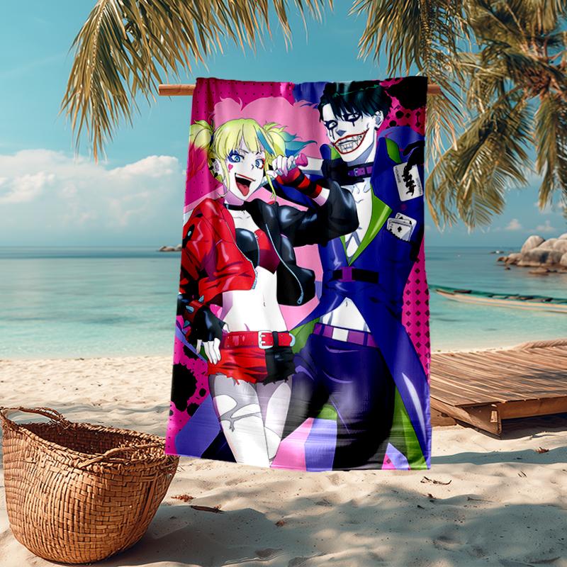 Ultra-Soft Beach Towel with Joker Theme,Ideal for Pool - Camping, Diving - Perfect Travel Essential, Vibrant Beach Towel.