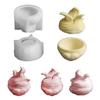 Rotating Stripe Resin Mold with Lid Candle Jar Silicone Mould Jewelry Display Storage Box Mold Epoxy Resin Casting Mould
