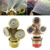 1/2" Brass Water Sprayer Nozzles Garden Sprinkler 3 Hole Mist Spray Nozzle for Lawn Misting Watering Irrigation