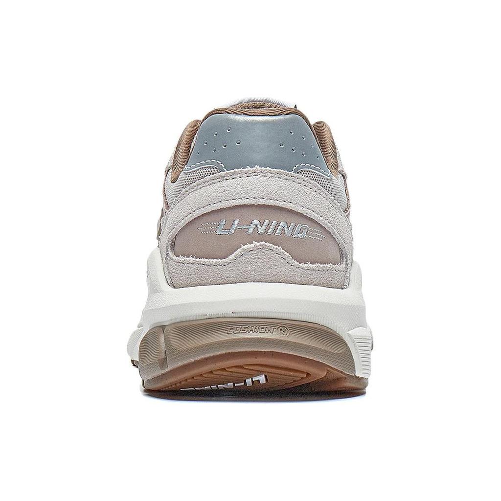 Li Ning Slip Resistant Abrasion Resistant Low top Sports Casual Shoes Women's Gray Brown AZGT012-4