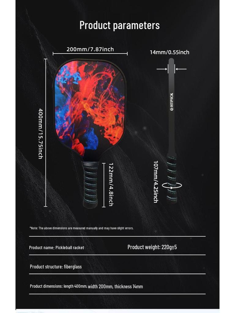 Beginner Fiberglass Pickleball Paddle for Outdoor Sports