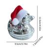 Small Disco Duck Decoration Christmas Foam Duck With Christmas Hat Glass Scene Decoration Dashboard Decor Glass Duck