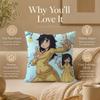 Anime T-Tomoko KurokiS Cushion Cover Double-Sided Printed Pillow Cover Hypoallergenic Dust-Mite Proof