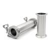 Length43/100/152/200/254/300mm Sanitary Stainless Steel 304 Pipe Fitting Spool Tube With Clamp OD19/25/38/45/51 Ferrule