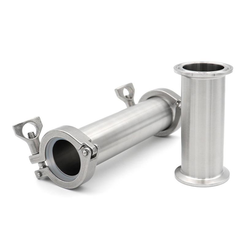 Length43/100/152/200/254/300mm Sanitary Stainless Steel 304 Pipe Fitting Spool Tube With Clamp OD19/25/38/45/51 Ferrule