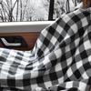 Electric Car Blanket Heated 12V Fleece Travel Throw with Temperature Adjusting for Car RV Winter