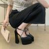 Fashion 2025 Hot selling elegant NEW Fashion Runway Style Rhinestone Sandals Super High Heels Waterproof Platform Women Shoes